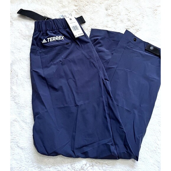 Adidas Terrex Hiking 7/8 Tapered Woven Pants Medium Women's NEW Blue - Picture 1 of 12